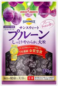 130グラム (x 5) ポッカサッポロ サンスウィート プルーン チャック付 130g×5袋