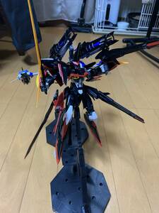 MG エクリプスガンダム2号機　MGライジンストライカーパック　素人　素組　公式外伝『機動戦士ガンダムSEED ECLIPSE』アクションベース付き