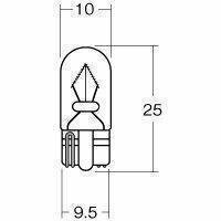 M&Hマツシマ 電球 6V3W クリアー T10 ウェッジ 1個入 1PWB06