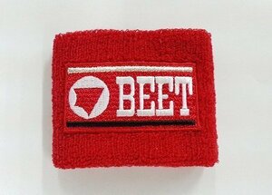 BEET(ビート) ロゴ入り　リストバンド[赤]　0708-RTB-06