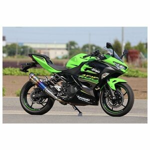 アールズギア Ninja400('18～) ワイバンリアルスペック スリップオン Type R マフラー [チタンドラッグブルー] RK32-03RD