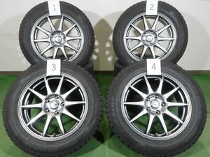 4本 社外 17インチ 7J +38 5H 114.3 スタッドレス DUNLOP WINTERMAXX WM02 2023年 215/60R17 アルファード ヴェルファイア カローラクロス