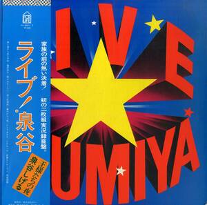 A00566371/LP2枚組/泉谷しげる with THE LAST SHOW、YELLOW「Live Izumiya ライブ!! 泉谷 ～王様たちの夜 (FLL-8001～2・フォークロック)