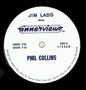 A00593378/12インチ/フィル・コリンズ (PHIL COLLINS・ジェネシス・GENESIS)「Jim Ladd Hosts Innerview (1983年・SERIES#24・SHOW#10)」