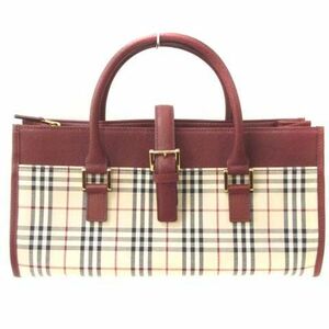 【美品】BURBERRY バーバリー ノバチェック ハンドバッグ　トートバッグ　収納抜群　優秀トート　正規品　