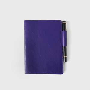  postage included * bag shop san. original leather pocketbook cover height . notebook B6 size ske Jules .* purple violet purple * notebook body is not attached 