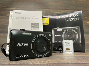 Nikon ニコン COOLPIX クールピクス S3700 コンパクトデジタルカメラ 元箱付き #54