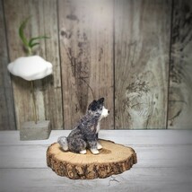 お座り秋田犬 ①虎 一体のみ 豆わんこ 羊毛フェルト ハンドメイド ドールハウス ミニチュア ブライス ペット_画像6