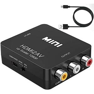 ★HDMItoAV【ブラック】★ HDMI to AV変換コンバーター HDMI to RCA変換 1080P対応 アナログ変換 音声出力可