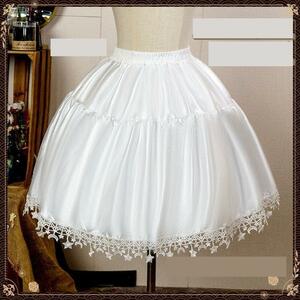  pannier Lolita volume costume play clothes star month race pretty wire entering One-piece white white 50. Gothic and Lolita mass production type A line 