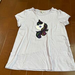 anyFAMキッズ 半袖Tシャツ　ミラクルスパンコール　ユニコーン　150cm