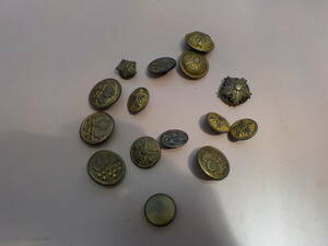 50405 used * old police uniform asahi day . button .. police 15 piece size, model various *