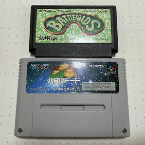 ☆FC SFC 激 レア 希少 美品 バトルトード イン バトルマニアック BATTLE TOADS セット ☆動作確認済 端子・除菌清掃済 同梱可の画像1