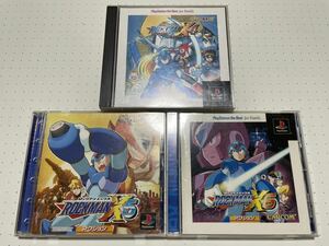 ☆PS1 名作 人気作 ROCKMAN ロックマン X4 X5 X6 セット 帯付 CAPCOM カプコン アクション ☆動作確認済 盤面・除菌清掃済 S4