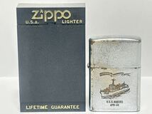 (36) ZIPPO ジッポ ジッポー オイルライター U.S.S. NUECES APB-40 ヌエセス ケース付き 喫煙グッズ_画像1