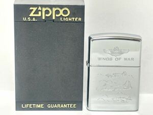 (49) ZIPPO ジッポ ジッポー オイルライター WINGS OF WAR ウィング オブ ウォー ケース付き シルバー系 喫煙グッズ