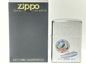 (51) ZIPPO ジッポ ジッポー オイルライター U.S.S. YOSEMITE AD 19 ヨセミテ ケース付き シルバー系 喫煙グッズ