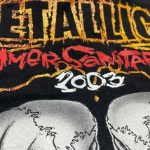 00s 2003 USA製 giantボディ METALLICA pushead メタリカ パスヘッド Tシャツ ブラック XL スカル バンドT オールド ビンテージ 大きめ_画像6
