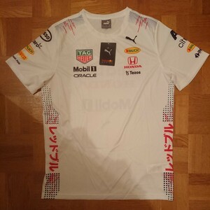  new goods unused tag attaching 2021 Red Bull racing Honda F1 team Turkey GP limitation JAPAN special T-shirt M size PUMAferu start  pen 