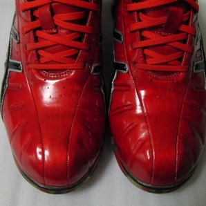 gion26 アシックス スパイク 赤黒 25.5cm 松山英樹プロモデル 一度履いただけの出品です の画像1