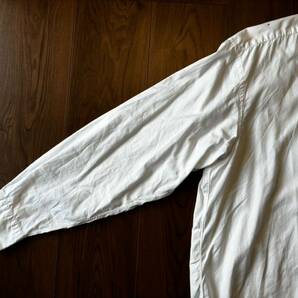 AD1999◎ COMME des GARCONS HOMME ホワイト 開襟 シャツ ☆ 80s 90s shirt オープンカラー 田中オム ジャケット ビンテージ アーカイブの画像5