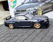 アオシマスナップキット完成品 ニッサンスカイライン R34GT-R_画像2