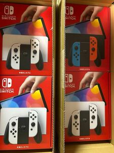 計４台 Nintendo Switch（有機ELモデル) Joy-Con(L)/(R) ホワイト３台+１台/新品24年4月購入