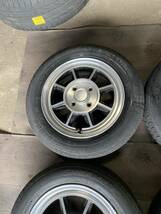 BRIDGESTONE SNEAKER夏タイヤ 155 65 13 5J 45 PCD100 4H ハヤシレーシング 旧車 当時物 _画像5