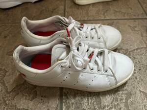 *adidas STAN SMITH| Adidas Stansmith * lady's sneakers white | red Heart (24.5cm)