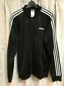 美品【adidas/アディダス】裏起毛ジャージ/XL★ブラック★メンズ★USED