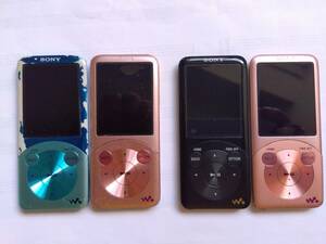 【SONY】ジャンク品　NW-S754 8GB（青、ピンク）NW-S755 16GB（黒、ピンク）（4台まとめて）説明と注意事項を必読の事。