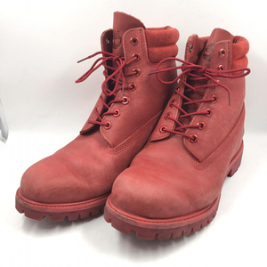 【中古】Timberland 6IN DOUBLE COLLAR BOOT サイズ：27.5cm レッド A14LE ティンバーランド ブーツ[240024464337]