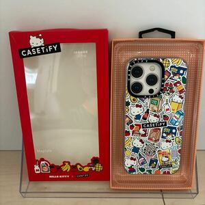 CASETiFY クリア MagSafe対応 iPhone 14 Pro ケース [黄ばみにくい素材 / 2mからの落下試験をクリア / Hello Kitty Co-Lab] - クリア -