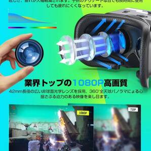 VRゴーグルヘッドマウントディスプレイ スマホ用ピントや目幅調整可非球面光学レンズ眼鏡対応 ブルーライトカット 120°超広角 装着感良い の画像4