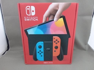 未使用 Nintendo Switch(有機ELモデル) Joy-Con(L)ネオンブルー/(R)ネオンレッド(HEGSKABAA) ニンテンドースイッチ