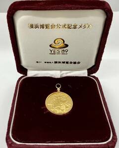 K24 K18 coin top 1989 Yokohama . viewing . official memory medal 7.2g top 