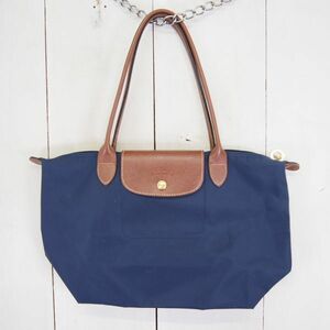 ロンシャン LONGCHAMP ルプリアージュ LE PLIAGE 舟形ナイロントートバッグ/ネイビー