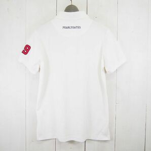 パーリーゲイツ PEARLY GATES 刺繍 ナンバリングワッペン 半袖ポロシャツ(5)ホワイトの画像4