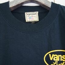 USA製 バンソン Vanson ワンスター ロングスリーブTシャツ*ロンT(L)ブラック_画像2