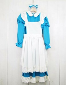 gdo rack Good Luck mystery. country. Alice cosplay ribbon Katyusha One-piece apron men's costume Halloween fancy dress party 