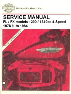 1981 Harley FL FLH SHOVEL ハーレー ショベル Web サービス マニュアル 英語