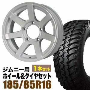 【1本組】ジムニー(JB64 JB74 JB23 JA11系) MUD-S7 16インチ×5.5J-20 ホワイト×BRIDESTONE DUELER M/T674 185/85R16 105/103 LT