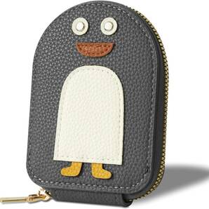[KAKUYI] じゃばらクレジットカードケース 本革 大容量 スキミング防止 メンズ＆レディース 可愛いペンギンデザインミニ財布
