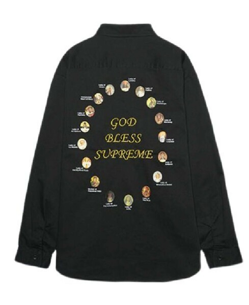 Supreme Our Lady Work Shirt Blackシュプリーム アワー レディ ワーク シャツ ブラックカラー L