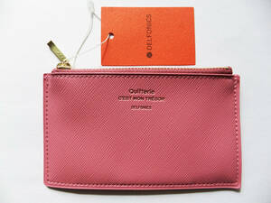  обычная цена 1320 иен * Dell fonikskitoli Zip футляр для карточек ( розовый ) тонкий карта inserting кошелек для мелочи . монета место хранения 500691-522 * купон .. тоже 