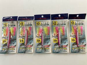 [ Tsurikobo ] liquidation goods Marushin fishing tackle impact jigging . rust proofing ki set 12 number -28g pink 5 pack set rust ki jig 