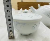 【中古】急須 湯呑み 番茶器揃 泰山作 5客 セット 蓋付き ギフト 陶器 骨董 旧家 蔵出し品 保管品 レトロ DM0514M_画像3