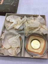 【1円スタート】金箔工芸品 千筋茶托 箱付き 古代箔 和食器 コレクション 家庭用 趣味 収集 レトロ 御祝い 茶器 DM0514L_画像2