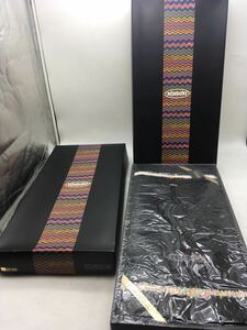 【1円スタート】MISSONI リビングマット 2枚 まとめて フィネストラ 箱付き ブラック 未使用 保管品 コレクション ブランド DM0521L