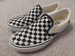 VANS SLIP ON CHECKER US10 28.0cm バンズ スリッポン チェッカー ブラックチェッカー